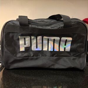 PUMA Black Duffel Bag with Iridescent Logo - Unisex